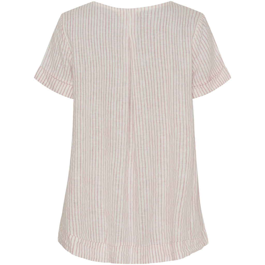 MARTA DU CHATEAU Marta Du Chateau dam blus MdcNatalie Blouse Panna Old Rose 2017 Stripe