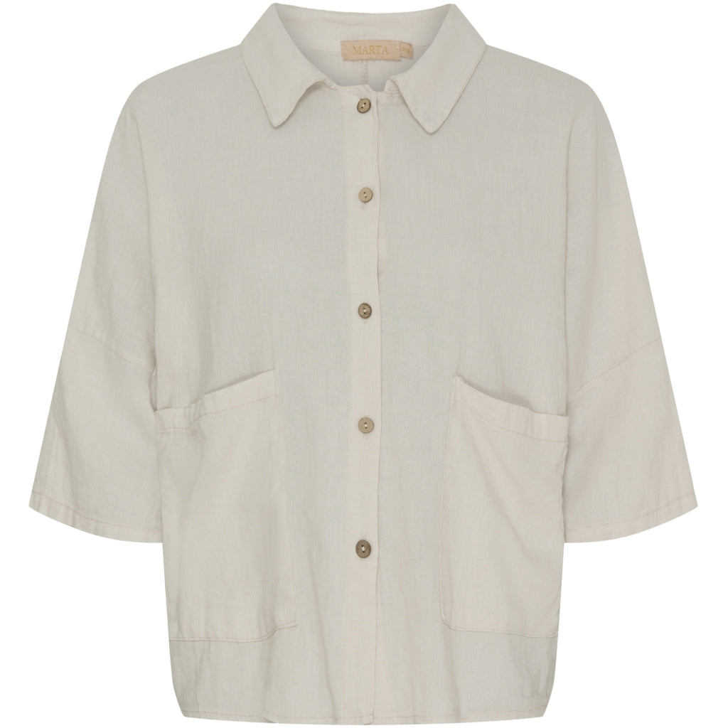 MARTA DU CHATEAU Marta Du Chateau dam skjorta MdcMinna Shirt Sabbia