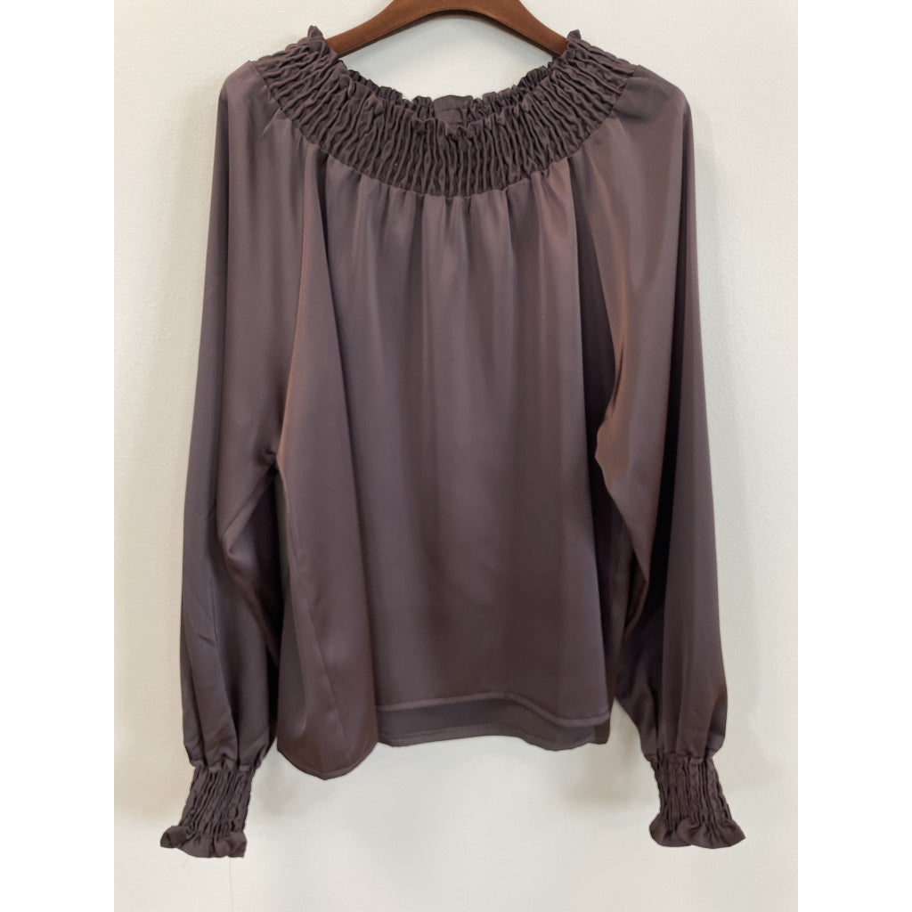 MARTA DU CHATEAU MArta du Chateau Dam Blus MdcVerona 8943P Blouse Coffee