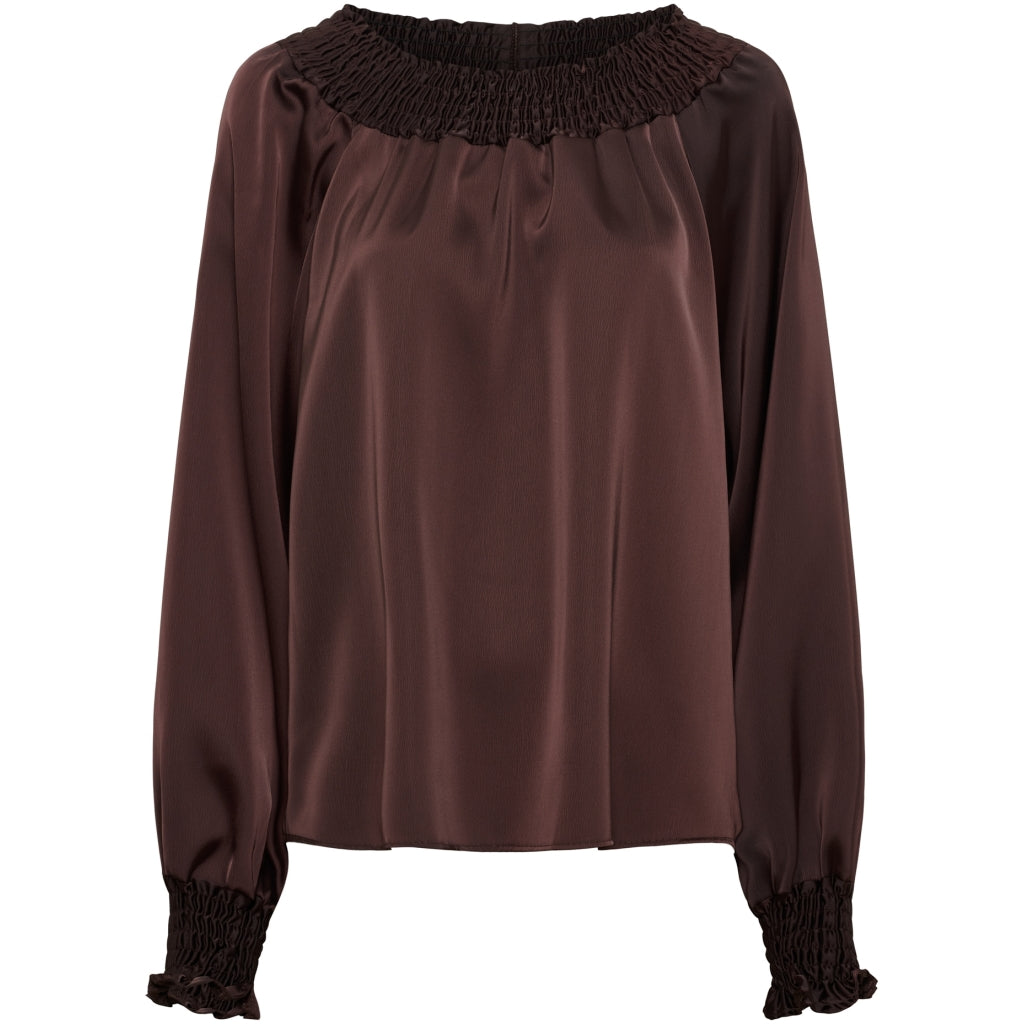 MARTA DU CHATEAU MArta du Chateau Dam Blus MdcVerona 8943P Blouse Coffee