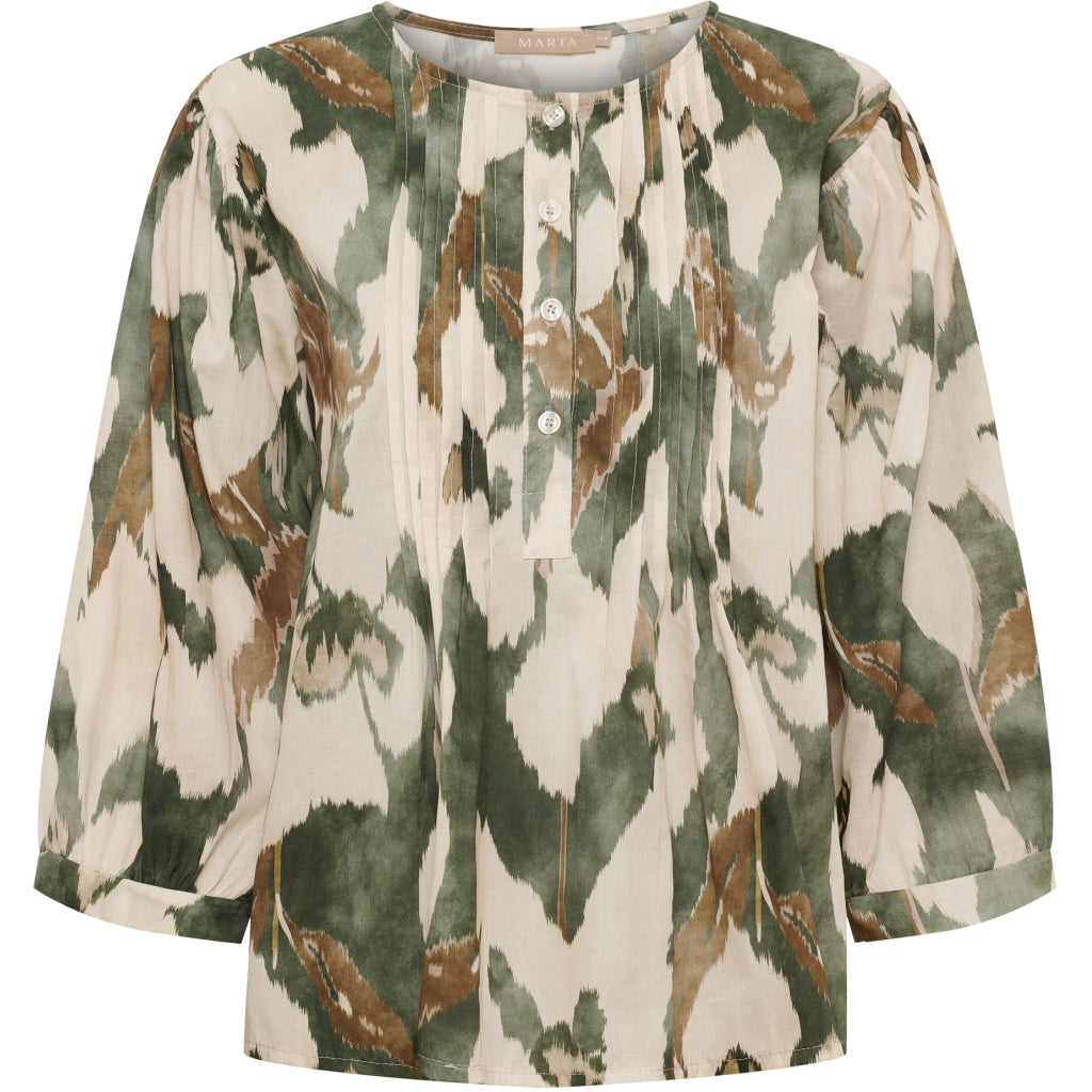 MARTA DU CHATEAU Marta Du Chateau Dam Blus MdcCosmos 8687 Blouse Military516tpu