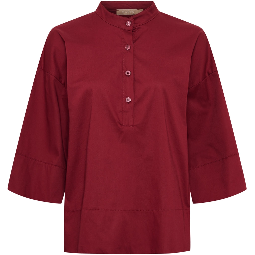 MARTA DU CHATEAU Marta Du Chateau Dam Blus MdcGinger 8627 Blouse Bordeaux