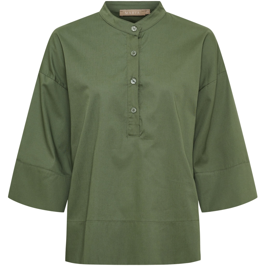 MARTA DU CHATEAU Marta Du Chateau Dam Blus MdcGinger 8627 Blouse Military