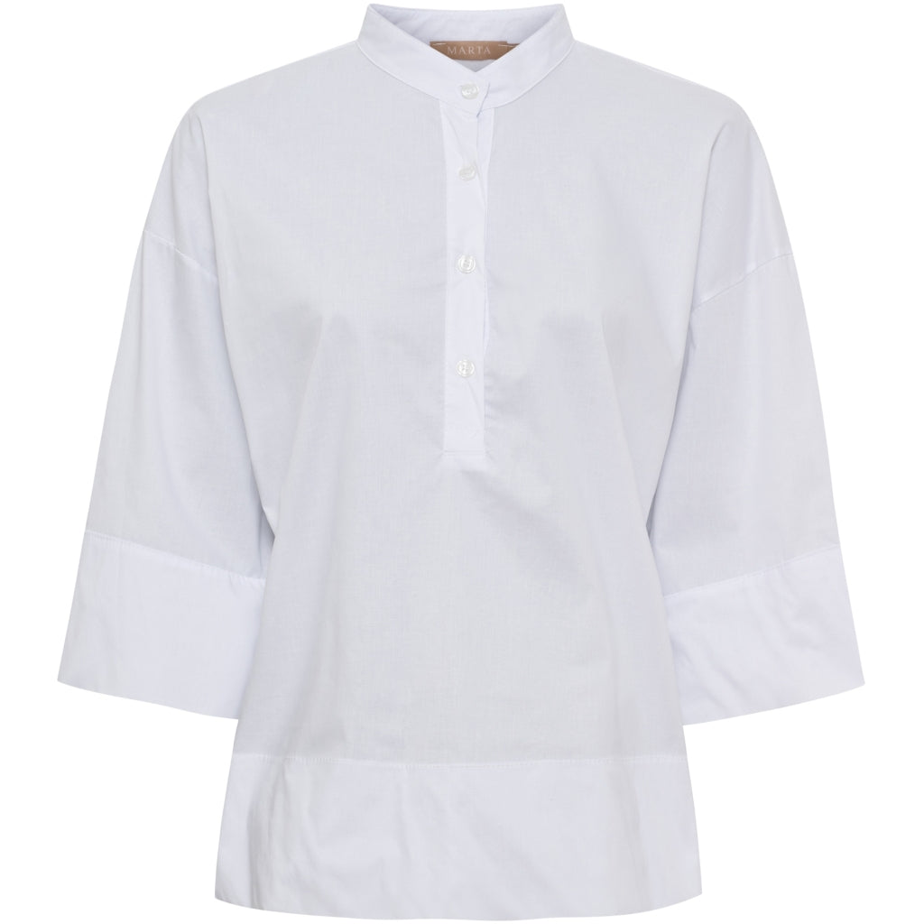 MARTA DU CHATEAU Marta Du Chateau Dam Blus MdcGinger 8627 Blouse White