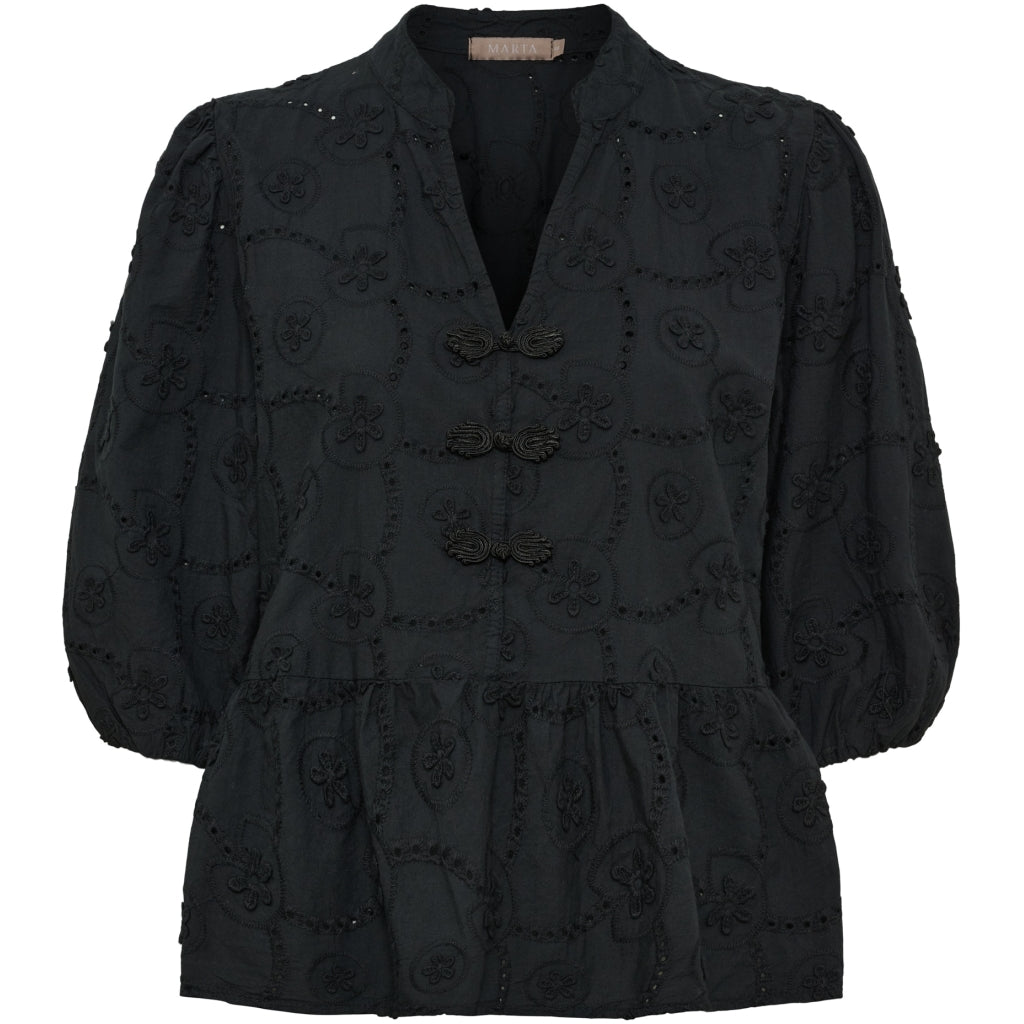 MARTA DU CHATEAU Marta Du Chateau Dam Blus MdcSafiya Blouse Black