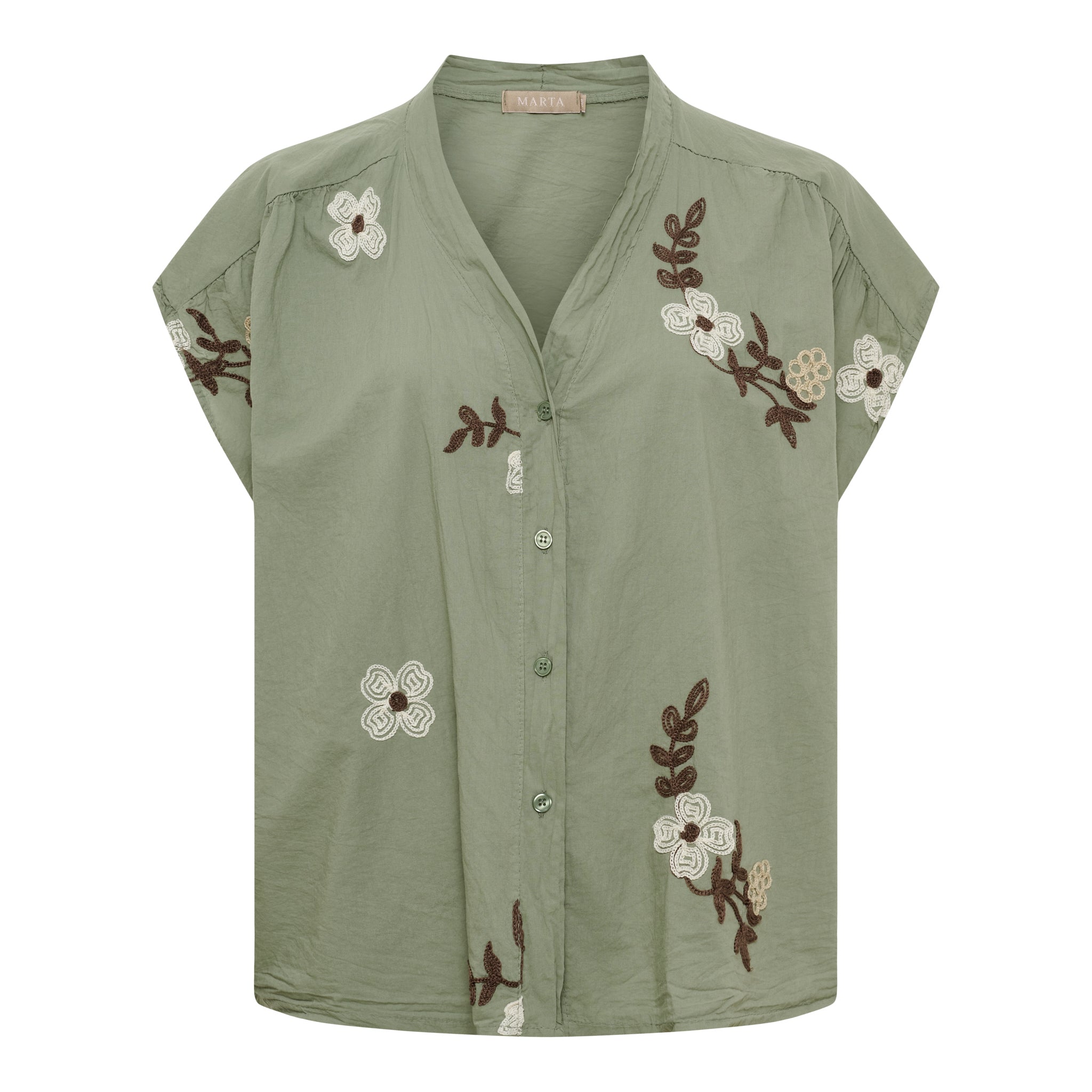 MARTA DU CHATEAU Marta Du Chateau Dam Skjorta MdcElysian 86206 Shirt Kaki