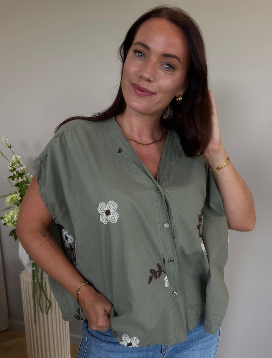 MARTA DU CHATEAU Marta Du Chateau Dam Skjorta MdcElysian 86206 Shirt Kaki