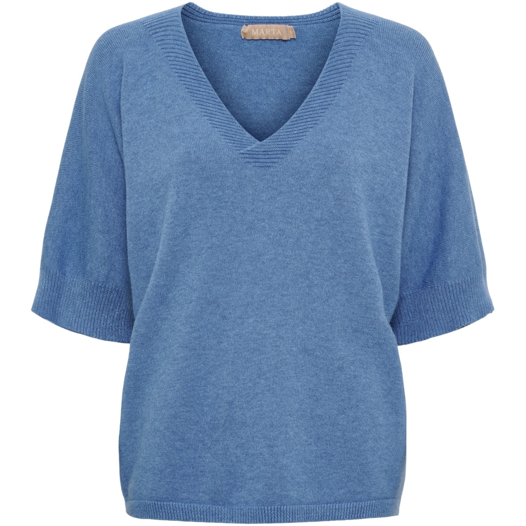 MARTA DU CHATEAU Marta Du Chateau Dam Stickad MdcInaya 9587 Knit Jeans Blue Melange