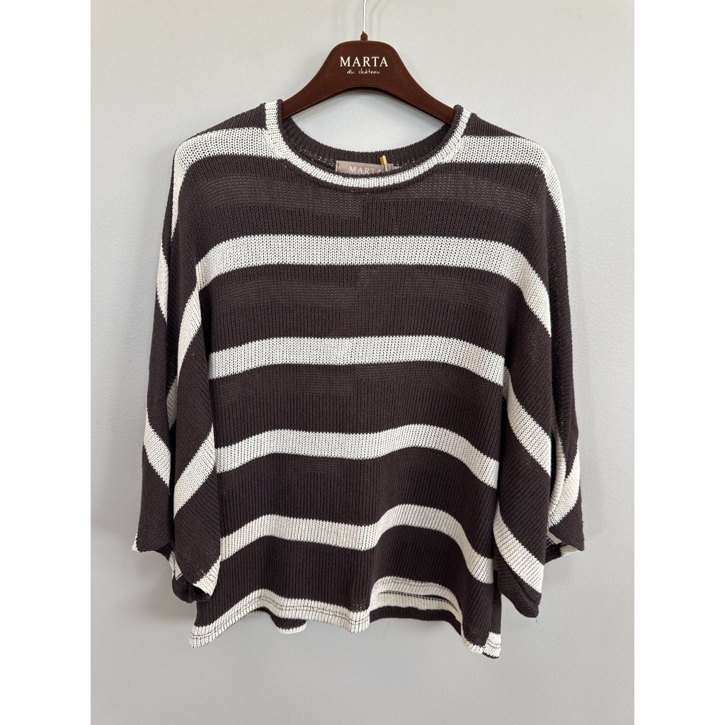 MARTA DU CHATEAU Marta Du Chateau Dam Stickat MdcCascade 58678 Knit Moro/Panna