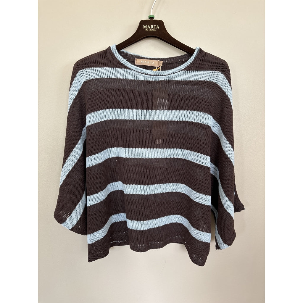 MARTA DU CHATEAU Marta Du Chateau Dam Stickat MdcCascade 58678 Knit Moro/Sky