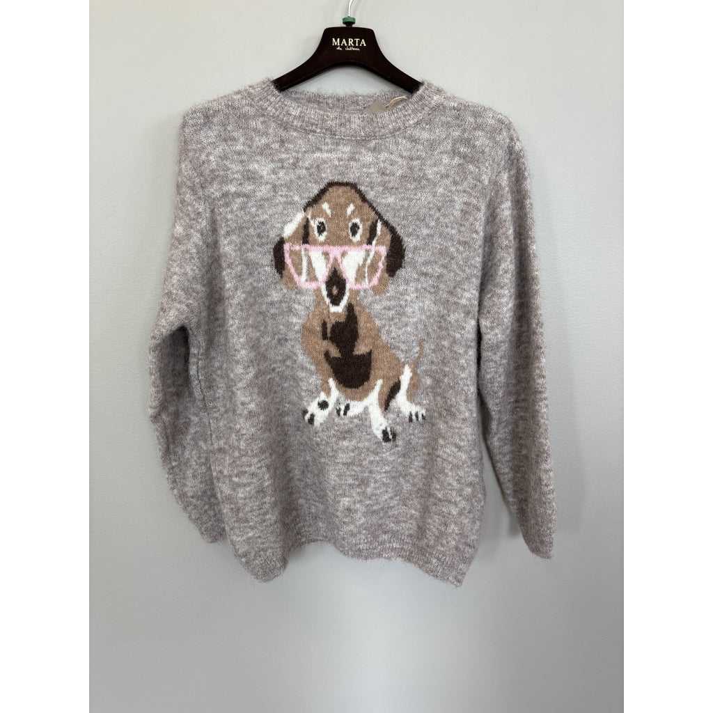 MARTA DU CHATEAU Marta Du Chateau Dam Stickat MdcCoraline 9852 Knit Fango Melange