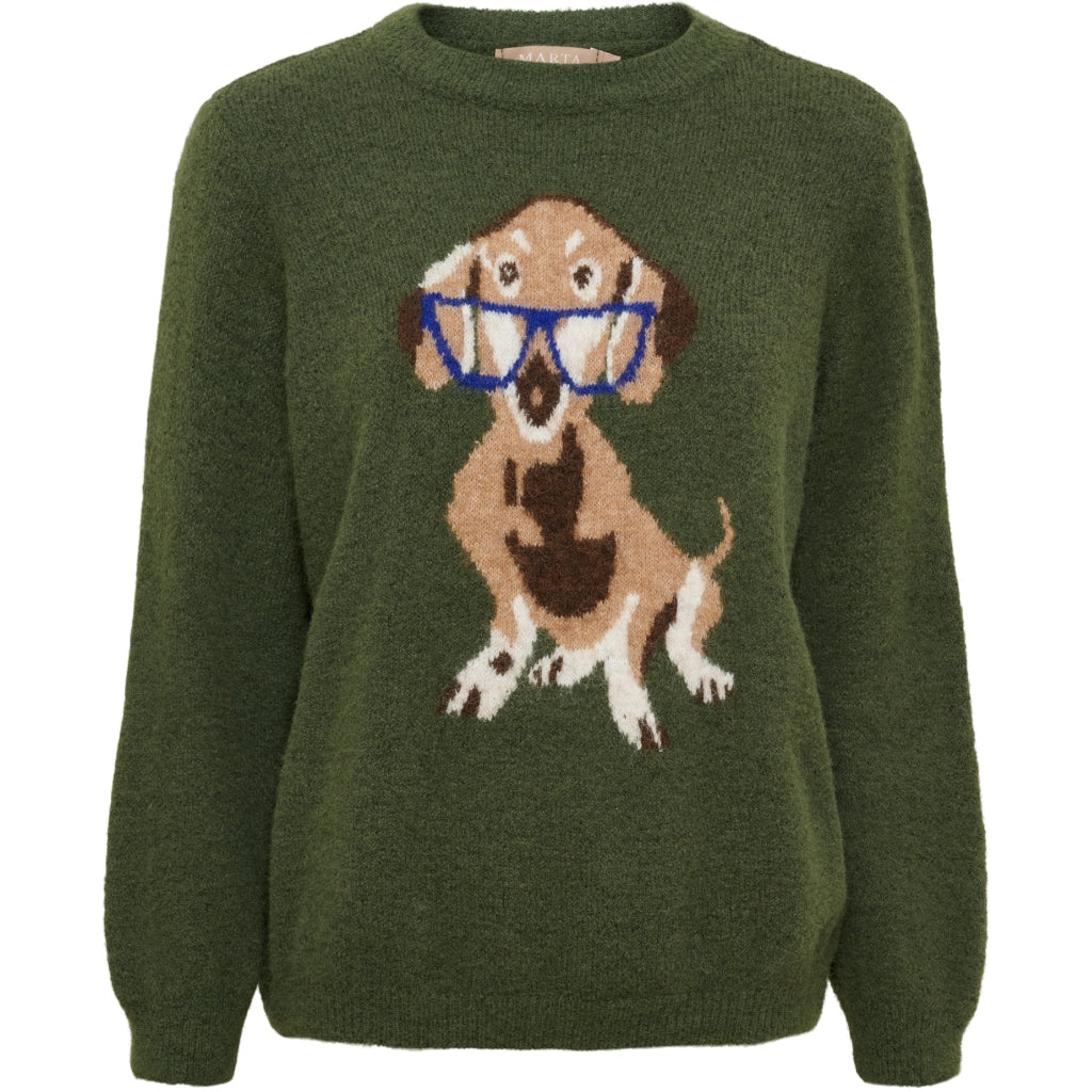 MARTA DU CHATEAU Marta Du Chateau Dam Stickat MdcCoraline 9852 Knit Militairy