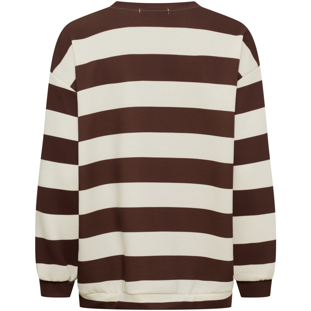 MARTA DU CHATEAU Marta Du Chateau Dam Sweatshirt MdcNerina Sweatshirt Choco/Jeans Blue