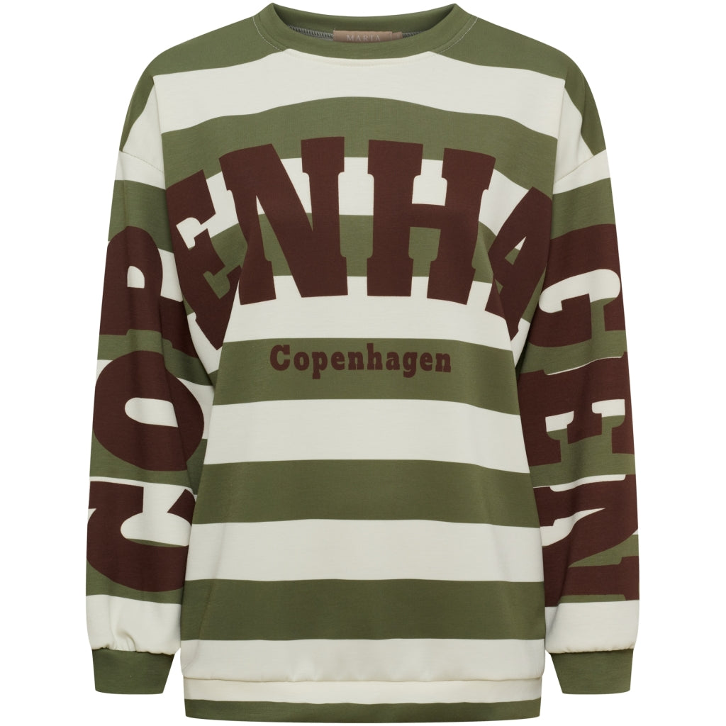 MARTA DU CHATEAU Marta Du Chateau Dam Sweatshirt MdcNerina Sweatshirt Military/Moro