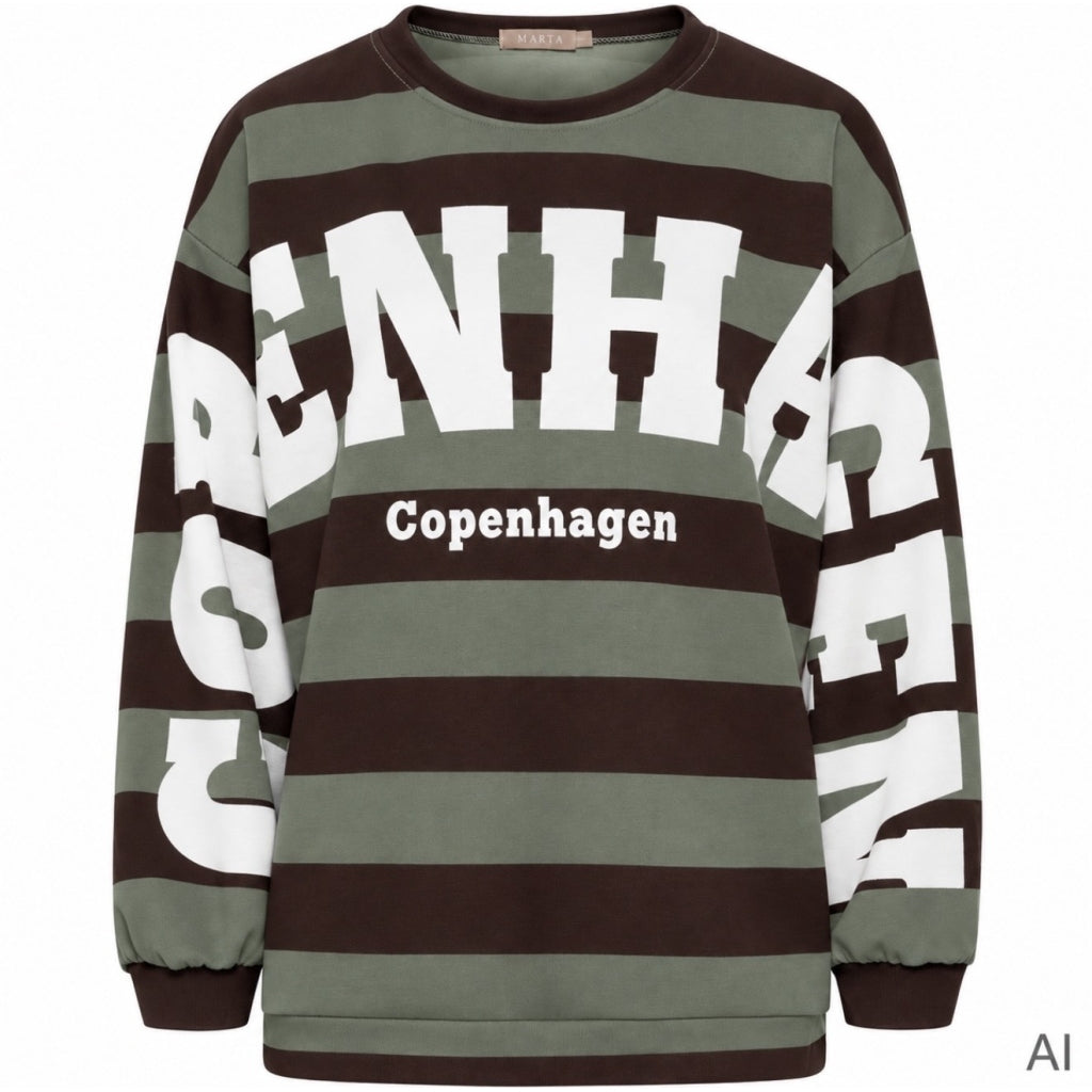 MARTA DU CHATEAU Marta Du Chateau Dam Sweatshirt MdcNerina Sweatshirt Moro/Military