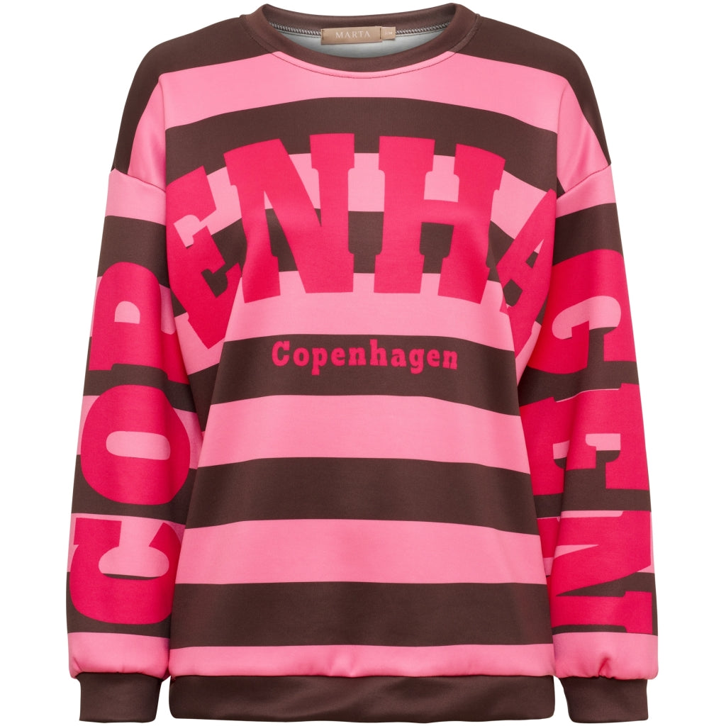 MARTA DU CHATEAU Marta Du Chateau Dam Sweatshirt MdcNerina Sweatshirt Moro/Pink