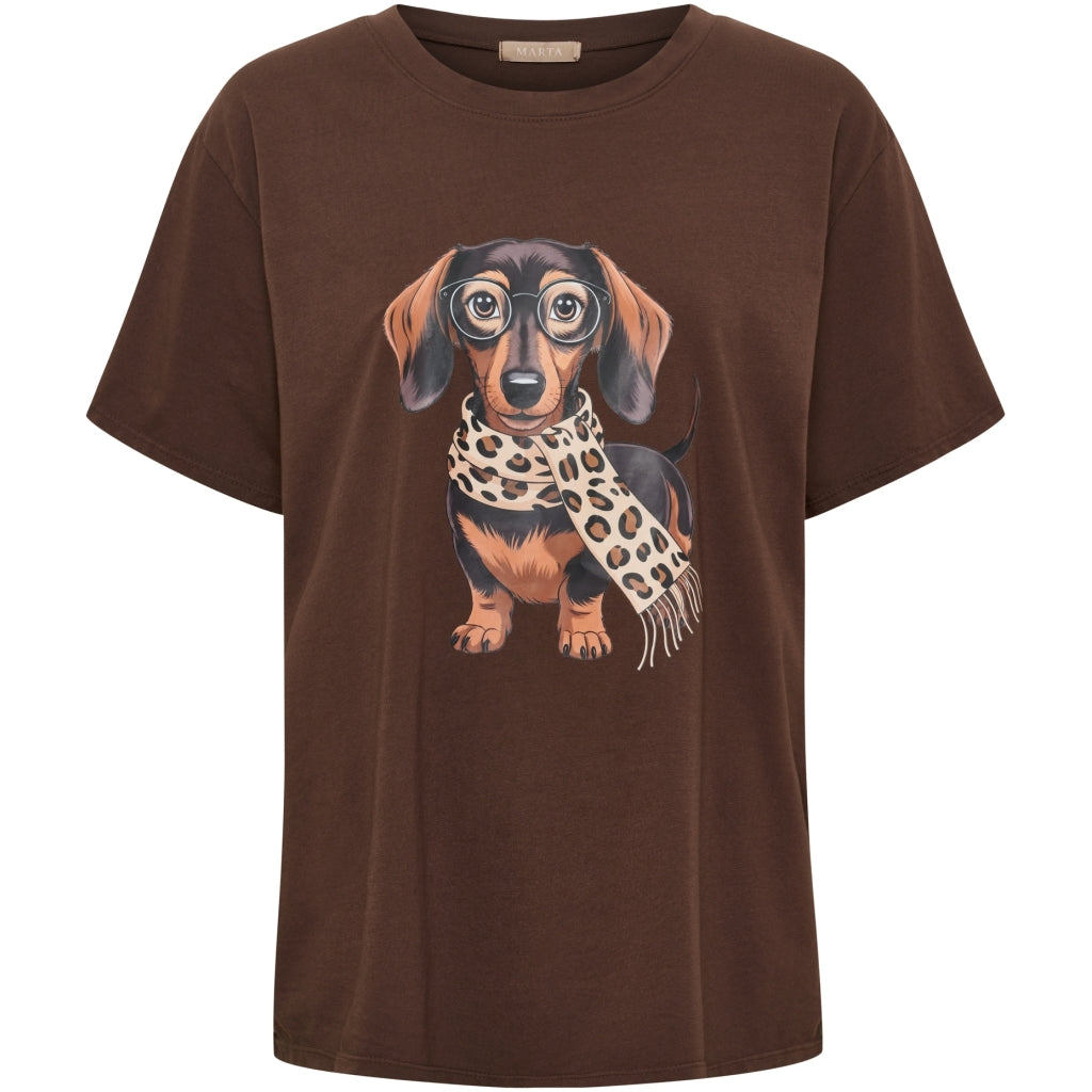 MARTA DU CHATEAU Marta Du Chateau Dam T-Shirt MDCINGE T-shirt Chocolate