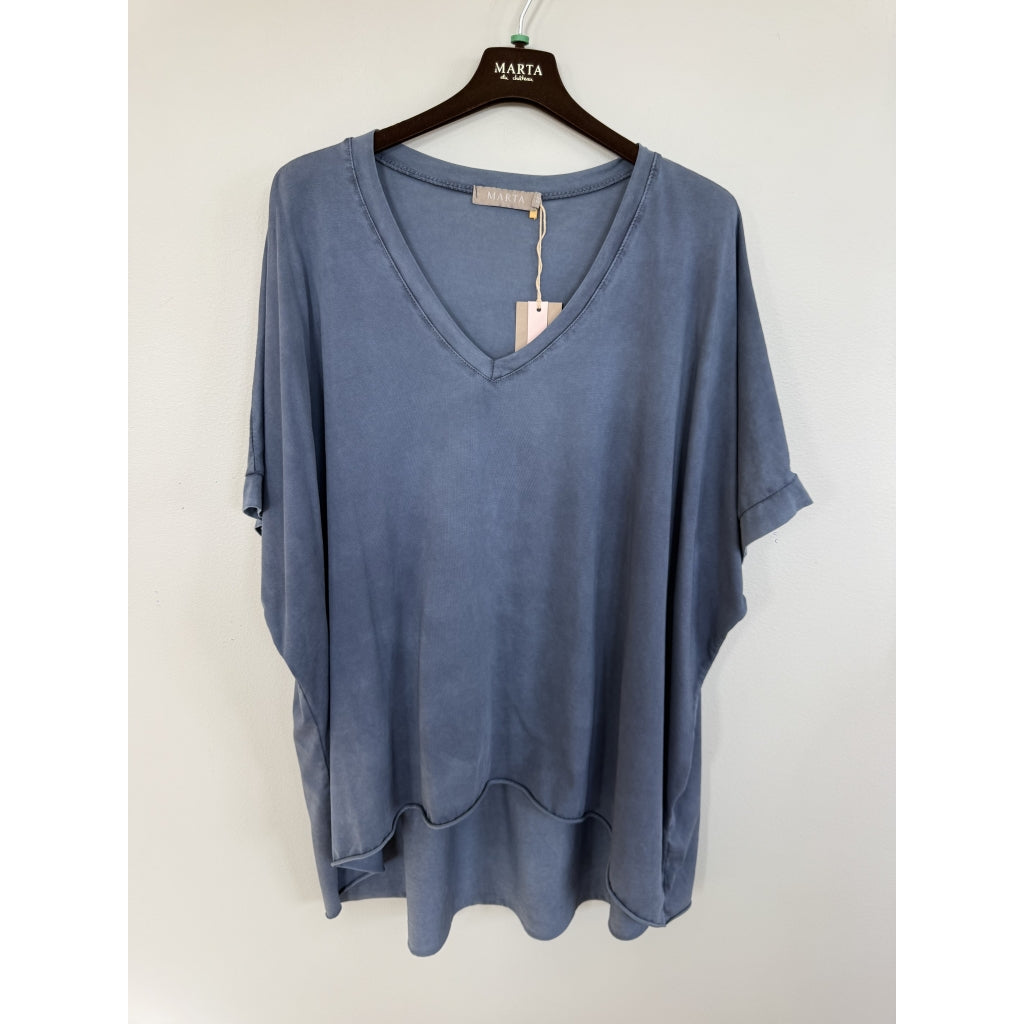 MARTA DU CHATEAU Marta Du Chateau Dam T-Shirt MdcEliska T-shirt Blue