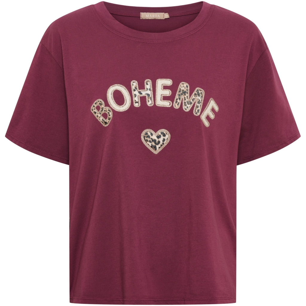 MARTA DU CHATEAU Marta Du Chateau Dam T-shirt MdcLuana T-shirt Bordeaux