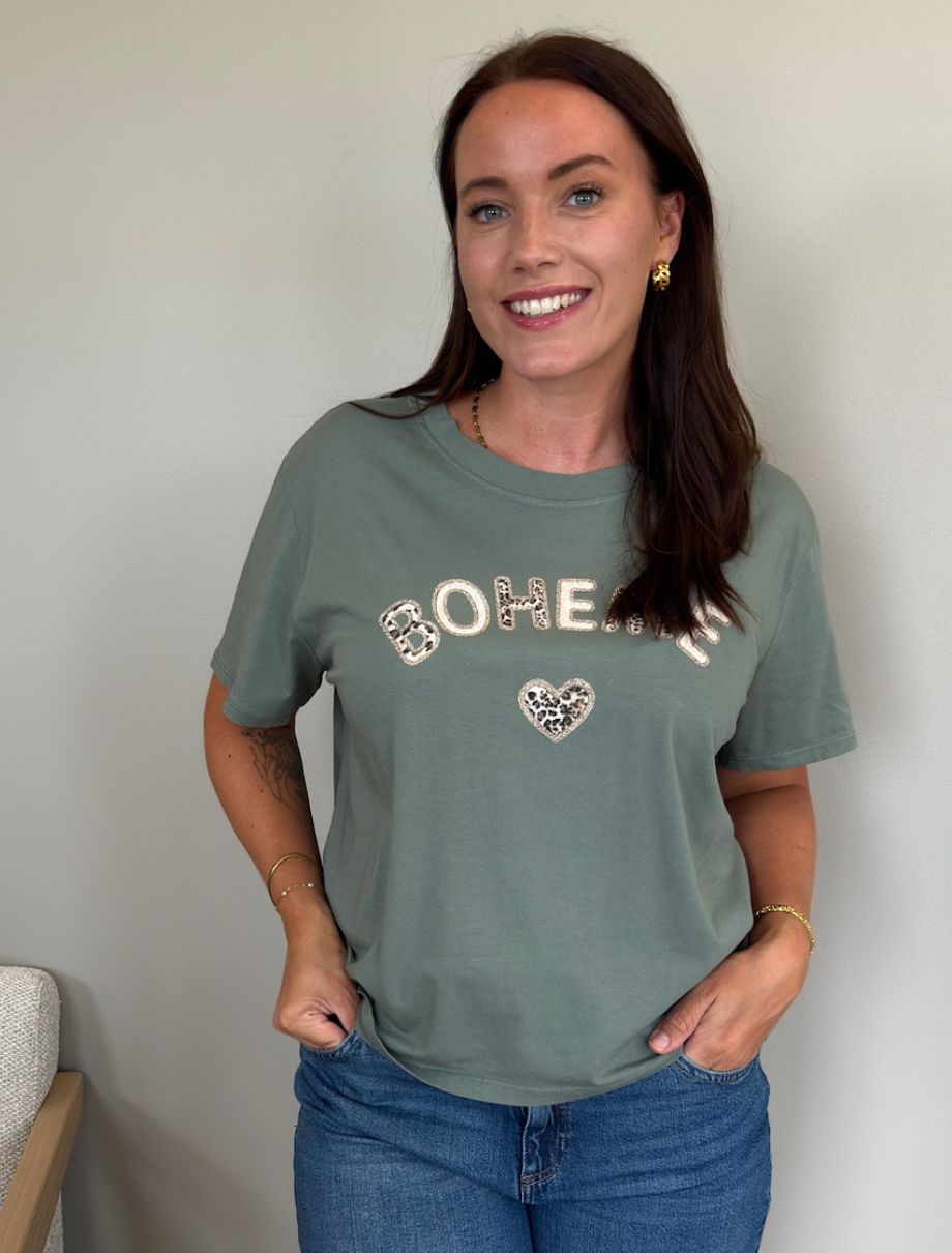 MARTA DU CHATEAU Marta Du Chateau Dam T-shirt MdcLuana T-shirt Kaki