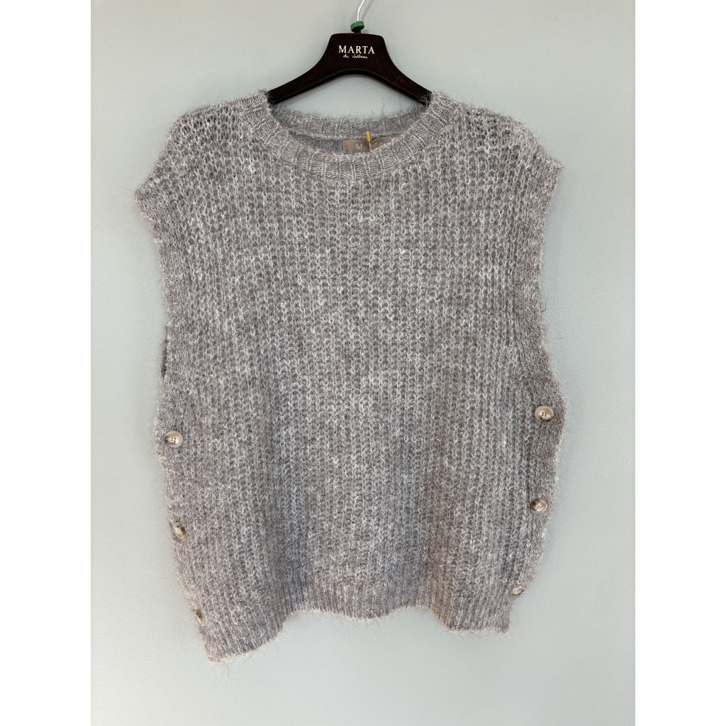MARTA DU CHATEAU Marta Du Chateau Dam Väst MdcCoast 9851 Vest Fango Melange