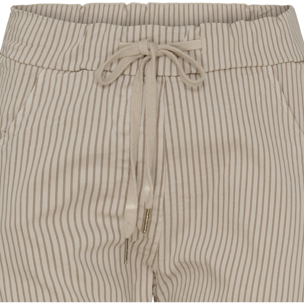 MARTA DU CHATEAU Marta Du Chateau dam byxor MdcJerri Pant Beige/BrownStripe