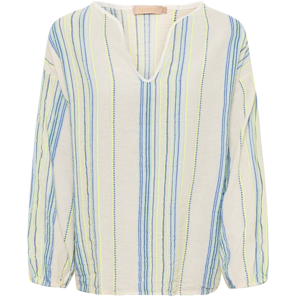 MARTA DU CHATEAU Marta du chateau dam blus 9574 Blouse Blue/Yellow12