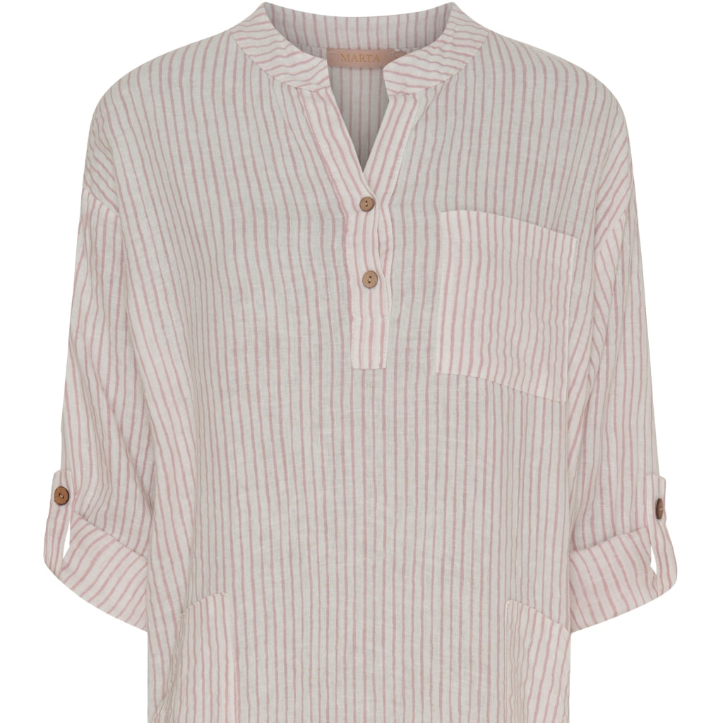 MARTA DU CHATEAU Marta Du Chateau dam klänning MdcNess Dress Panna Old Rose 2017 Stripe