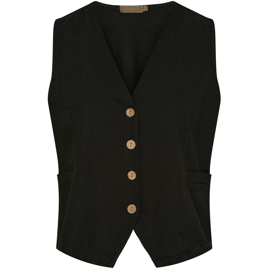 MARTA DU CHATEAU Marta Du Chateau dam väst MdcKatarine Vest Black