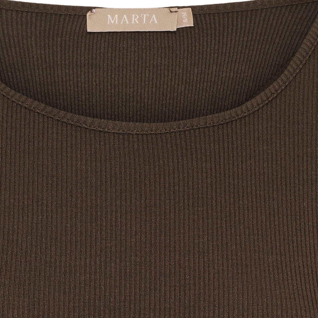 MARTA DU CHATEAU Marta Du Chateau långärmad t-shirt MdcIngrid 4906 LS Tee Solid Moro