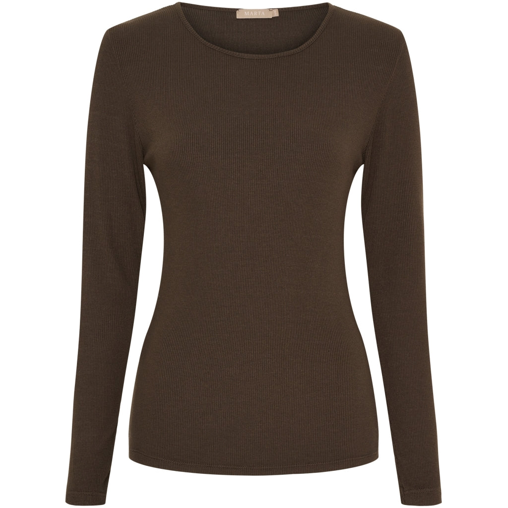 MARTA DU CHATEAU Marta Du Chateau långärmad t-shirt MdcIngrid 4906 LS Tee Solid Moro