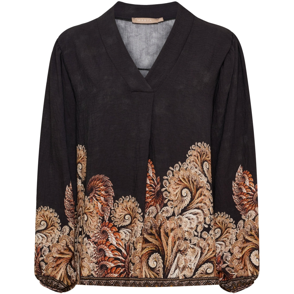 MARTA DU CHATEAU Marta du Chateau Dam Blus MdcAnice 8940 Blouse Black