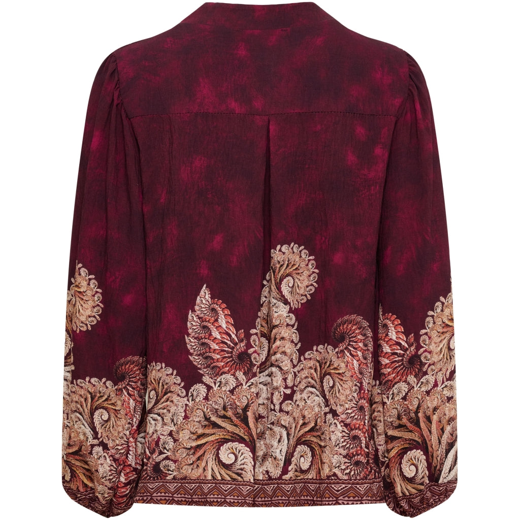 MARTA DU CHATEAU Marta du Chateau Dam Blus MdcAnice 8940 Blouse Bordeaux