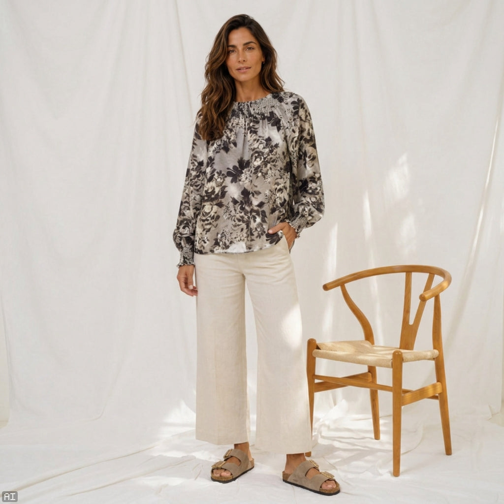 MARTA DU CHATEAU Marta du Chateau Dam Blus MdcTuscany 8943 Blouse Originale