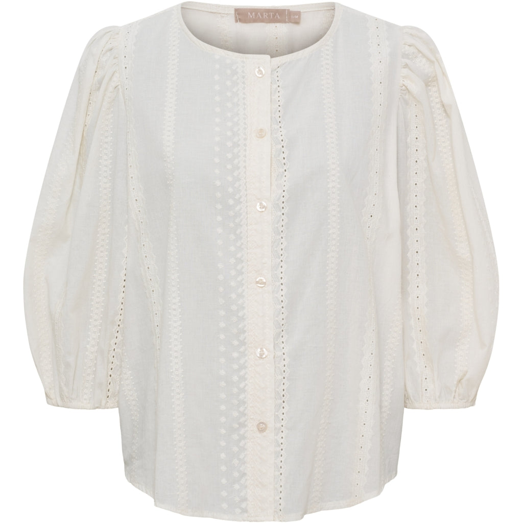 MARTA DU CHATEAU Marta du Chateau Dam Blus MdcValessia 58136M Blouse CREME