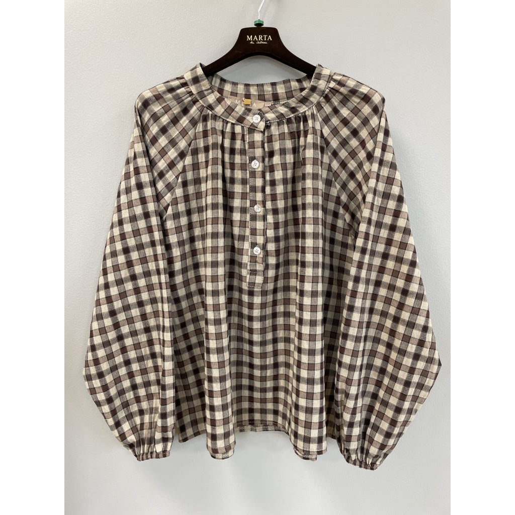 MARTA DU CHATEAU Marta du Chateau Dam Blus MdcZephyr 8787 Blouse Brown6