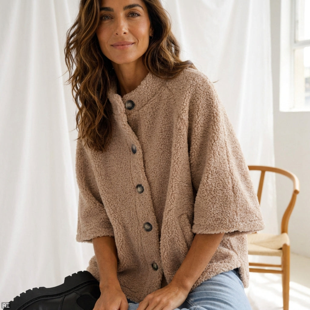 MARTA DU CHATEAU Marta du Chateau Dam Jacka MdcValencia 248370Teddy Jacket Crema12