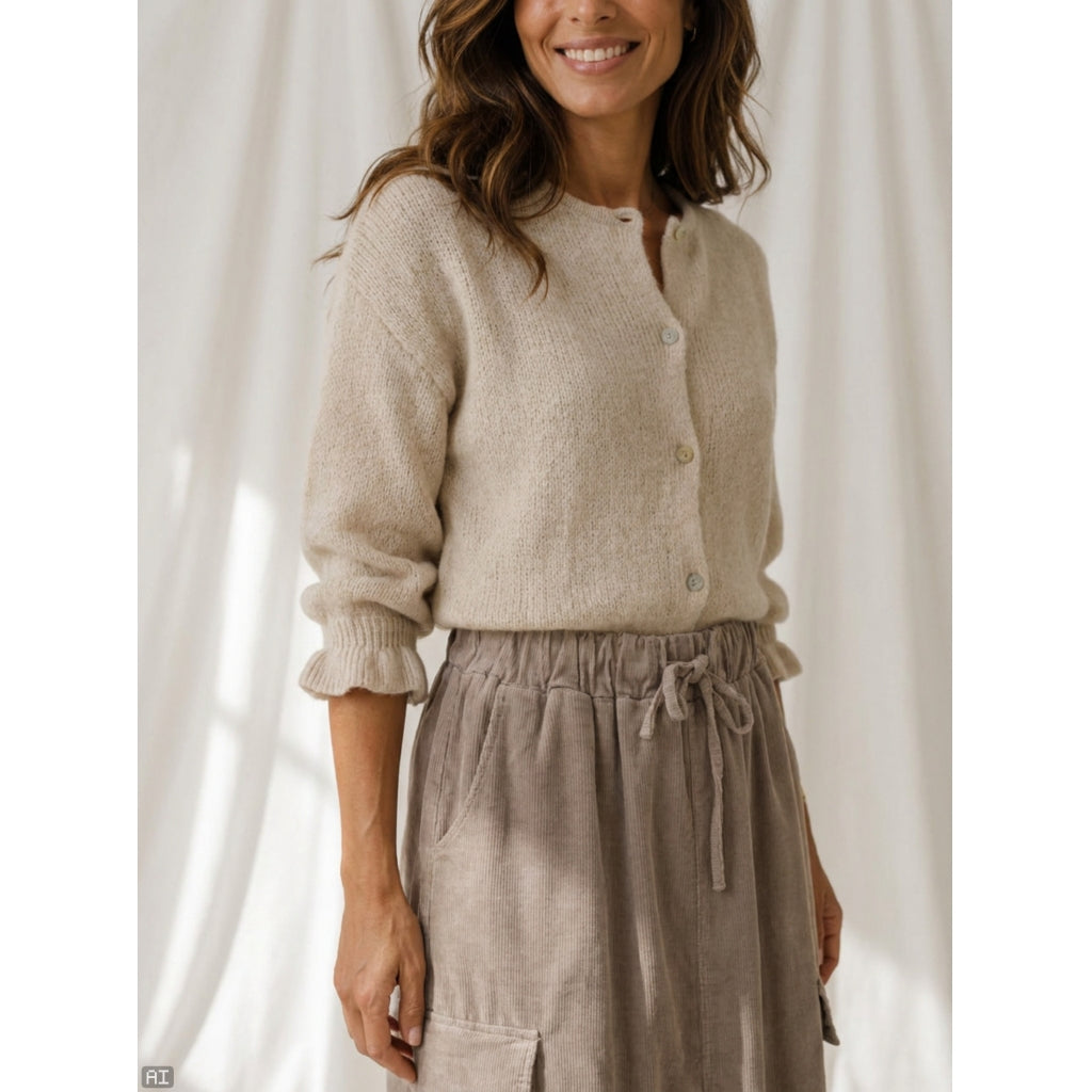 MARTA DU CHATEAU Marta du Chateau Dam Kjol MdcGarda 8758 Skirt Fango60