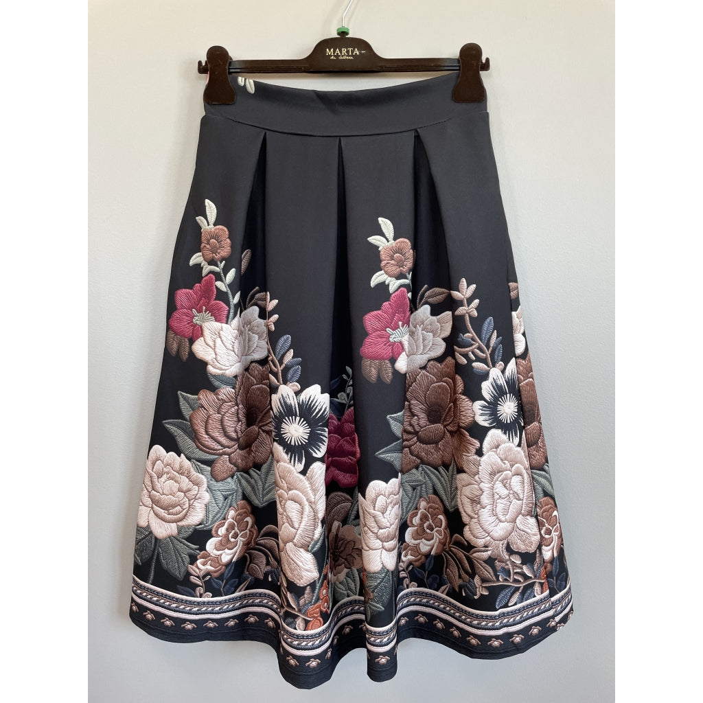 MARTA DU CHATEAU Marta du Chateau Dam Kjol MdcTarella 4911A Skirt Black Flower