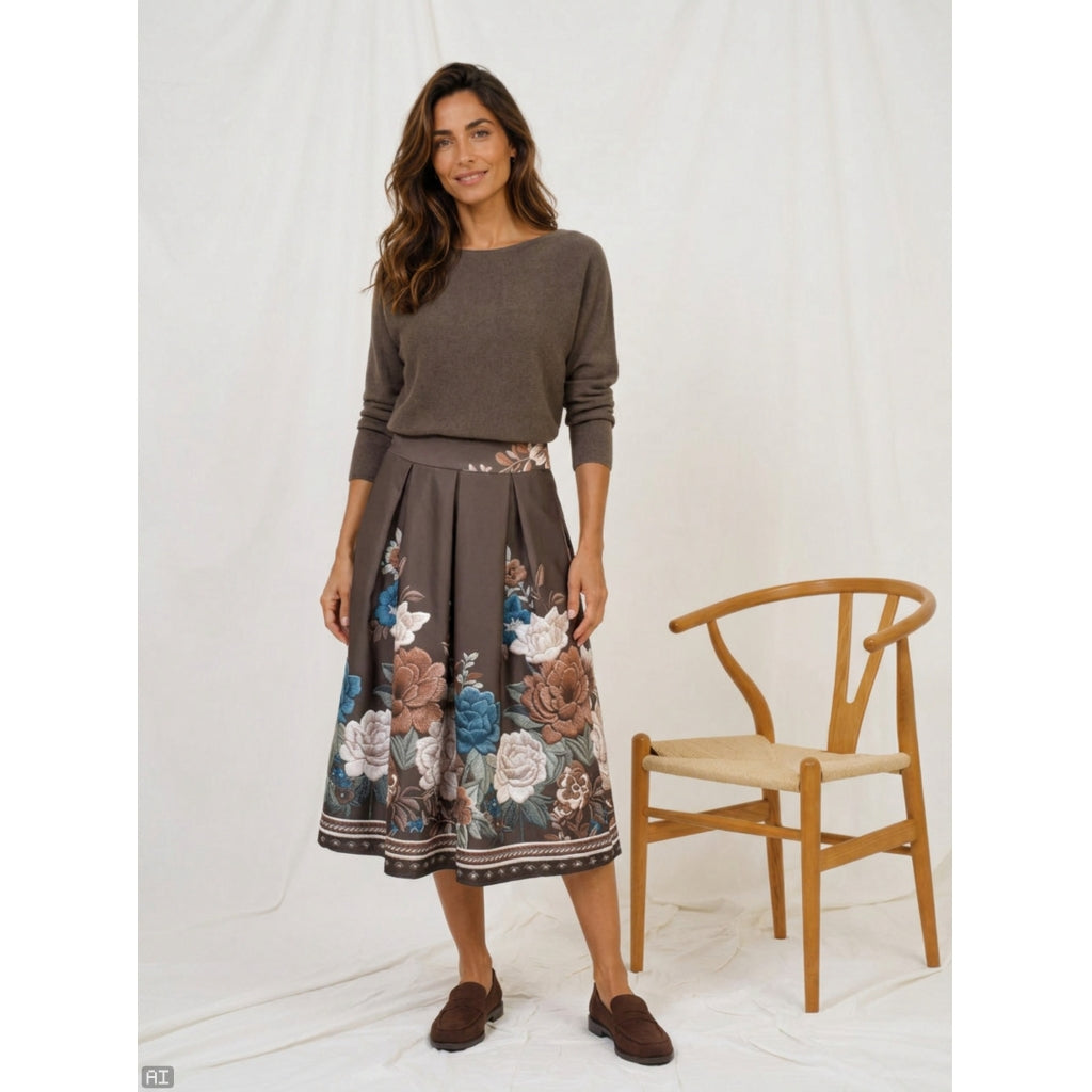 MARTA DU CHATEAU Marta du Chateau Dam Kjol MdcTarella 4911A Skirt Moro Flower