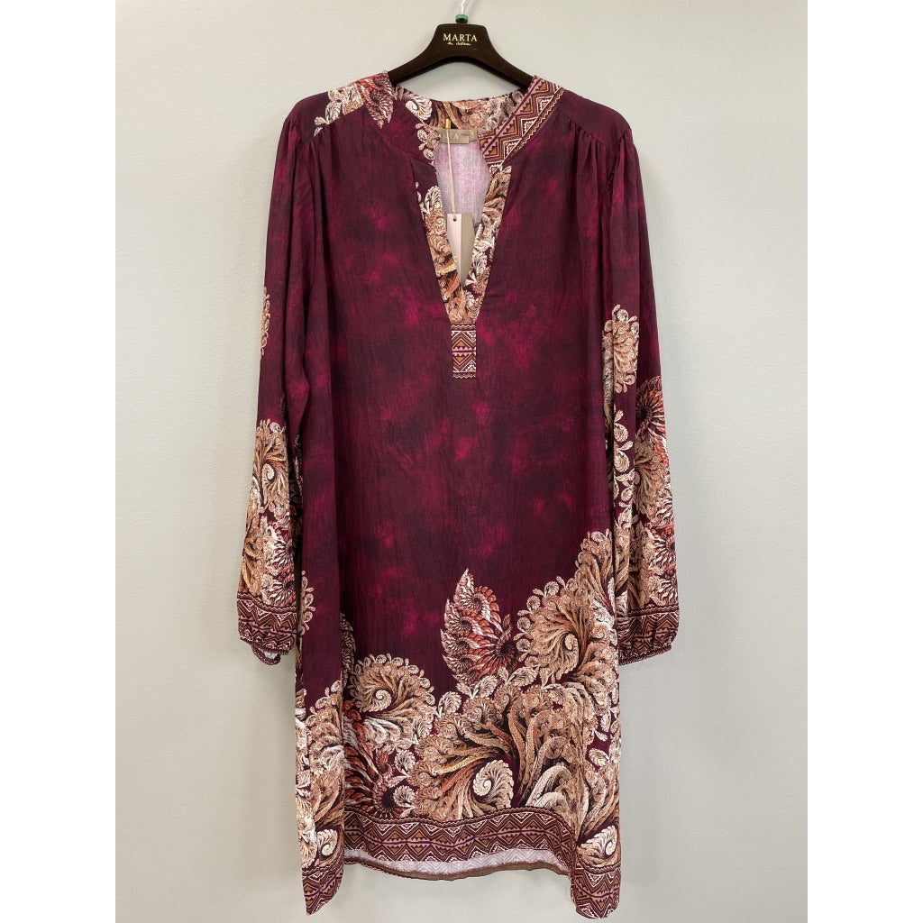 MARTA DU CHATEAU Marta du Chateau Dam Klänning MdcMelona 7474L Dress Bordeaux