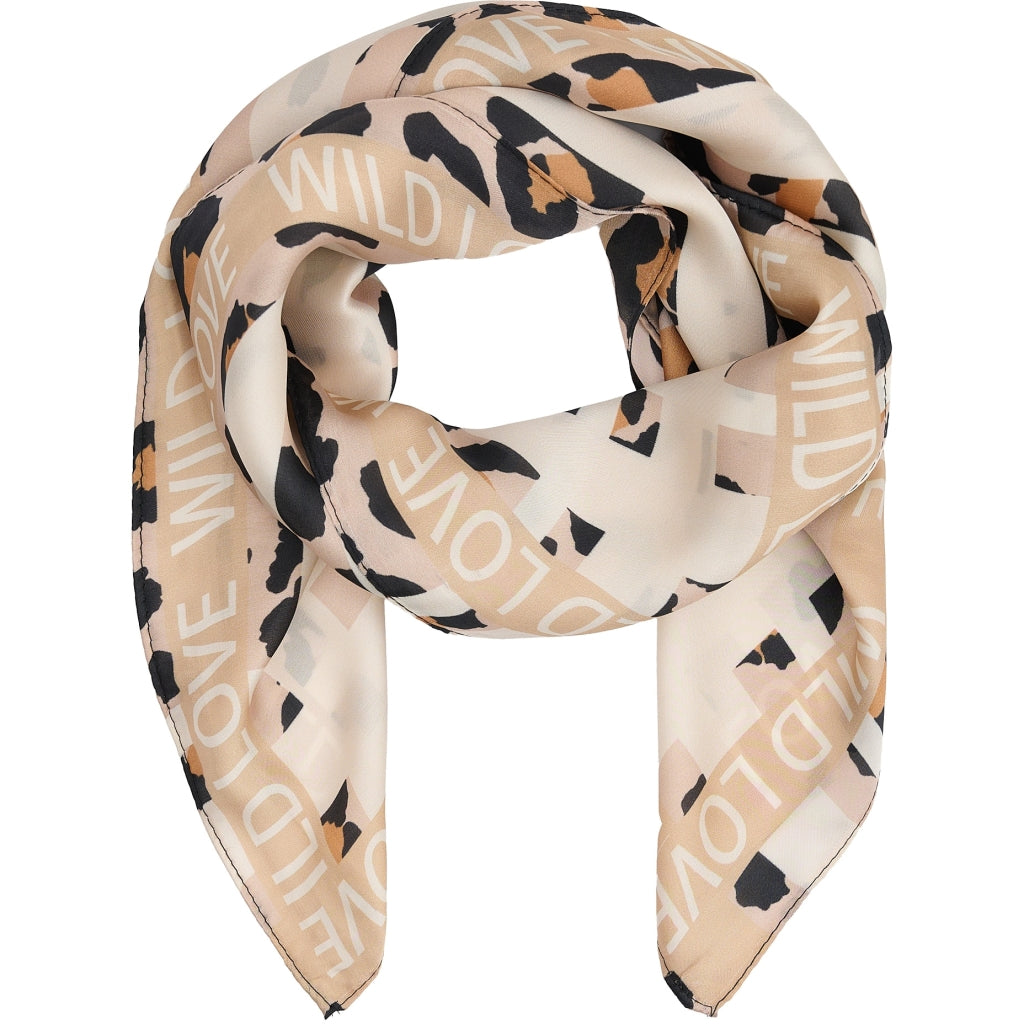 MARTA DU CHATEAU Marta du Chateau Dam Scarf MdcEliane FA-Scarf Scarf Beige Leo