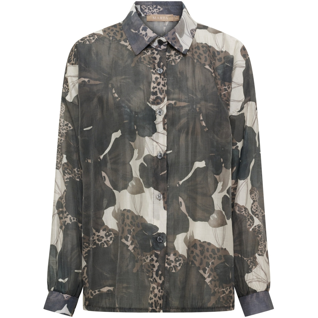 MARTA DU CHATEAU Marta du Chateau Dam Skjorta MDCLAKE 7861 Shirt Grey