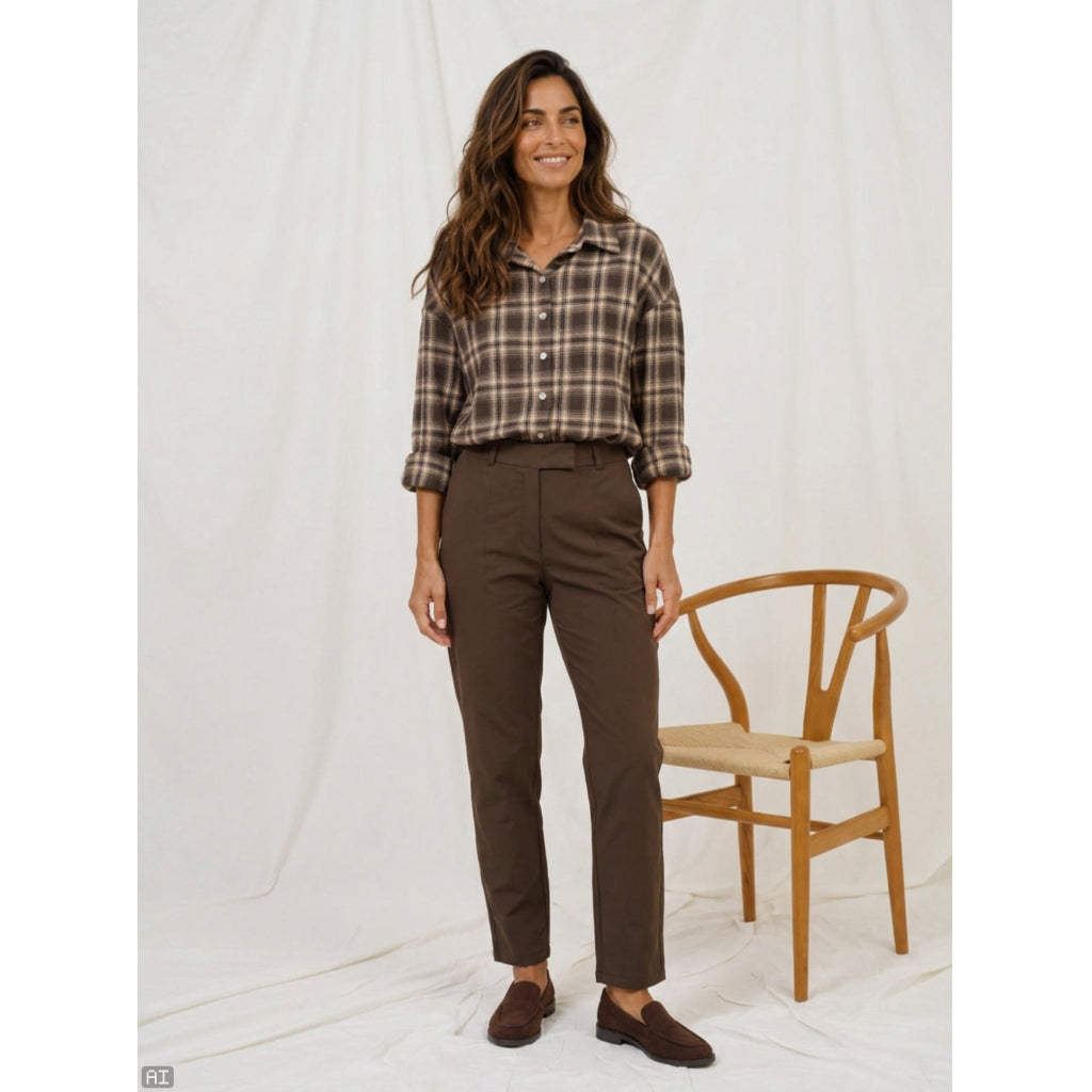 MARTA DU CHATEAU Marta du Chateau Dam Skjorta MdcCloud 92050 Shirt Brown