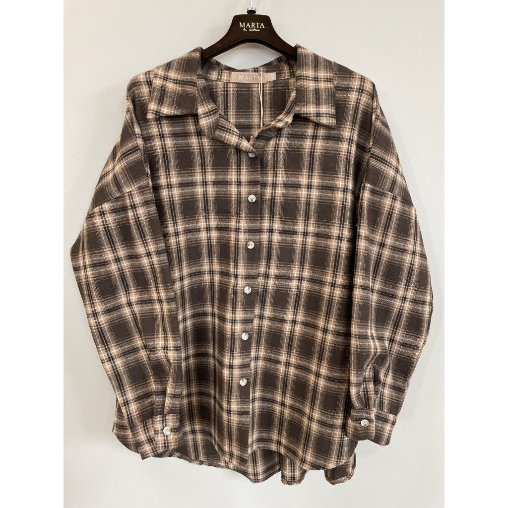MARTA DU CHATEAU Marta du Chateau Dam Skjorta MdcCloud 92050 Shirt Brown