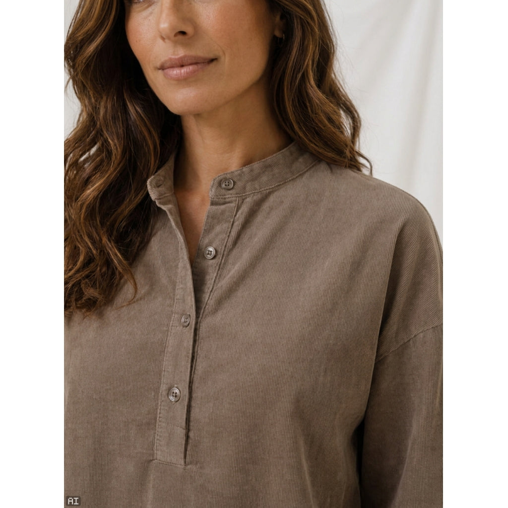MARTA DU CHATEAU Marta du Chateau Dam Skjorta MdcNemesia 8909 Shirt Fango60