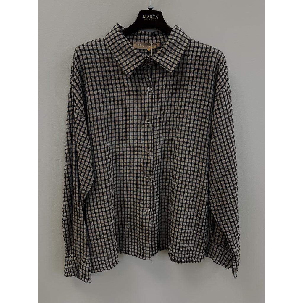 MARTA DU CHATEAU Marta du Chateau Dam Skjorta MdcThalassa 8944 Shirt Fango