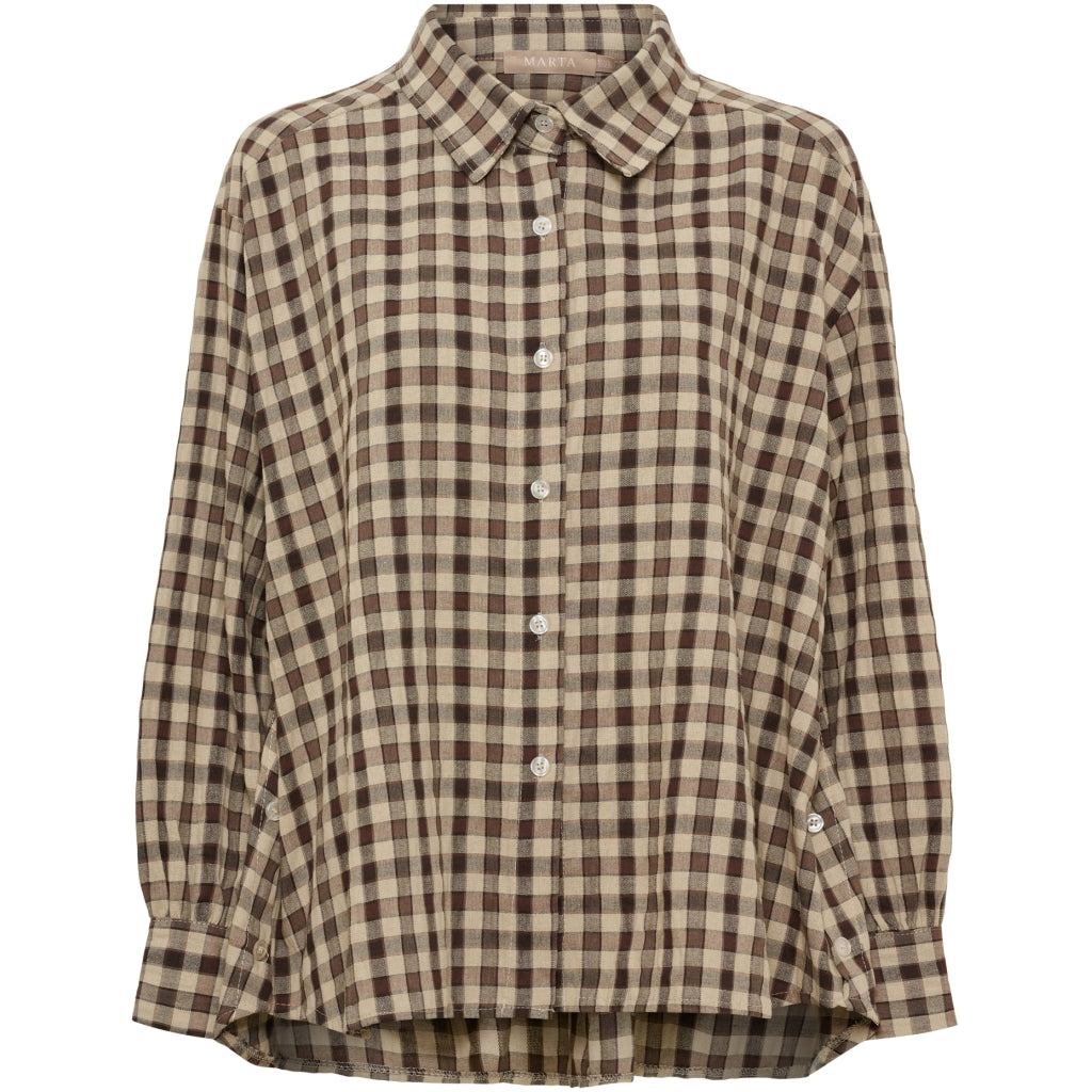 MARTA DU CHATEAU Marta du Chateau Dam Skjorta MdcXanthe 8919 Shirt Brown6