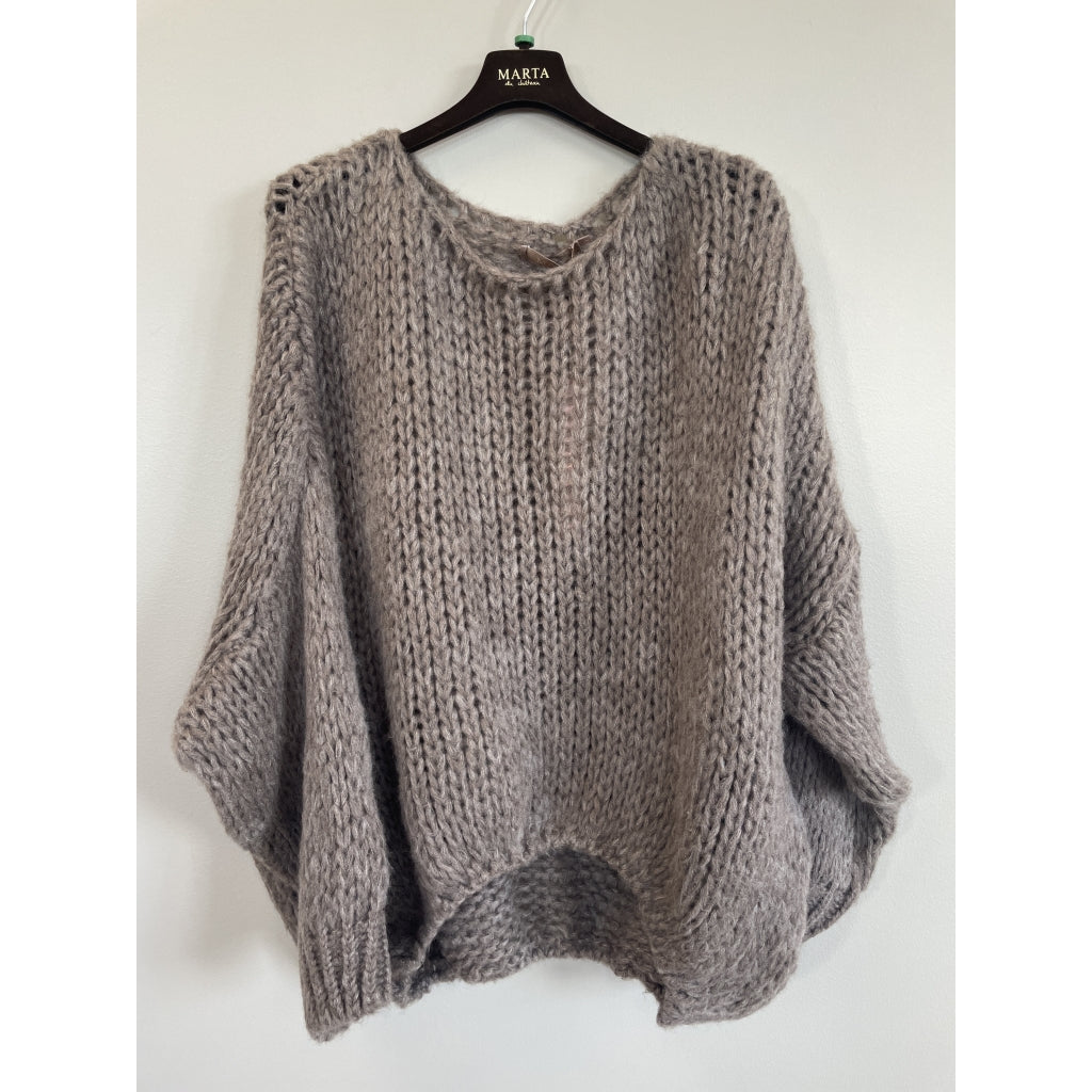 MARTA DU CHATEAU Marta du Chateau Dam Stickad MdcLumina 9730/B Knit Fango