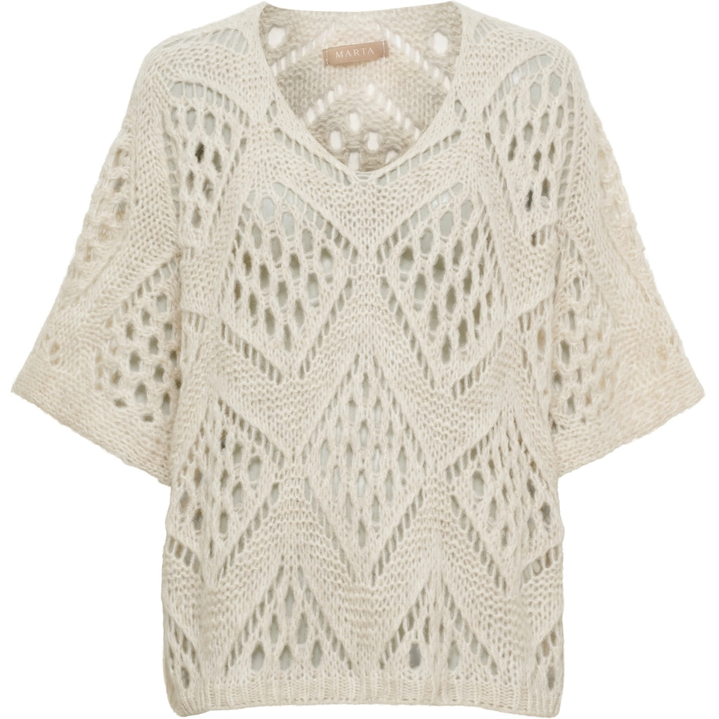 MARTA DU CHATEAU Marta du Chateau Dam Stickad MdcNieve 65033 Knit Beige
